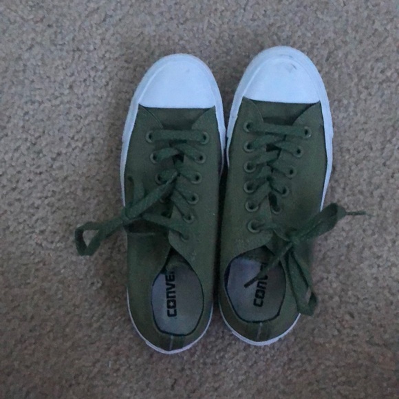 converse shoes army green